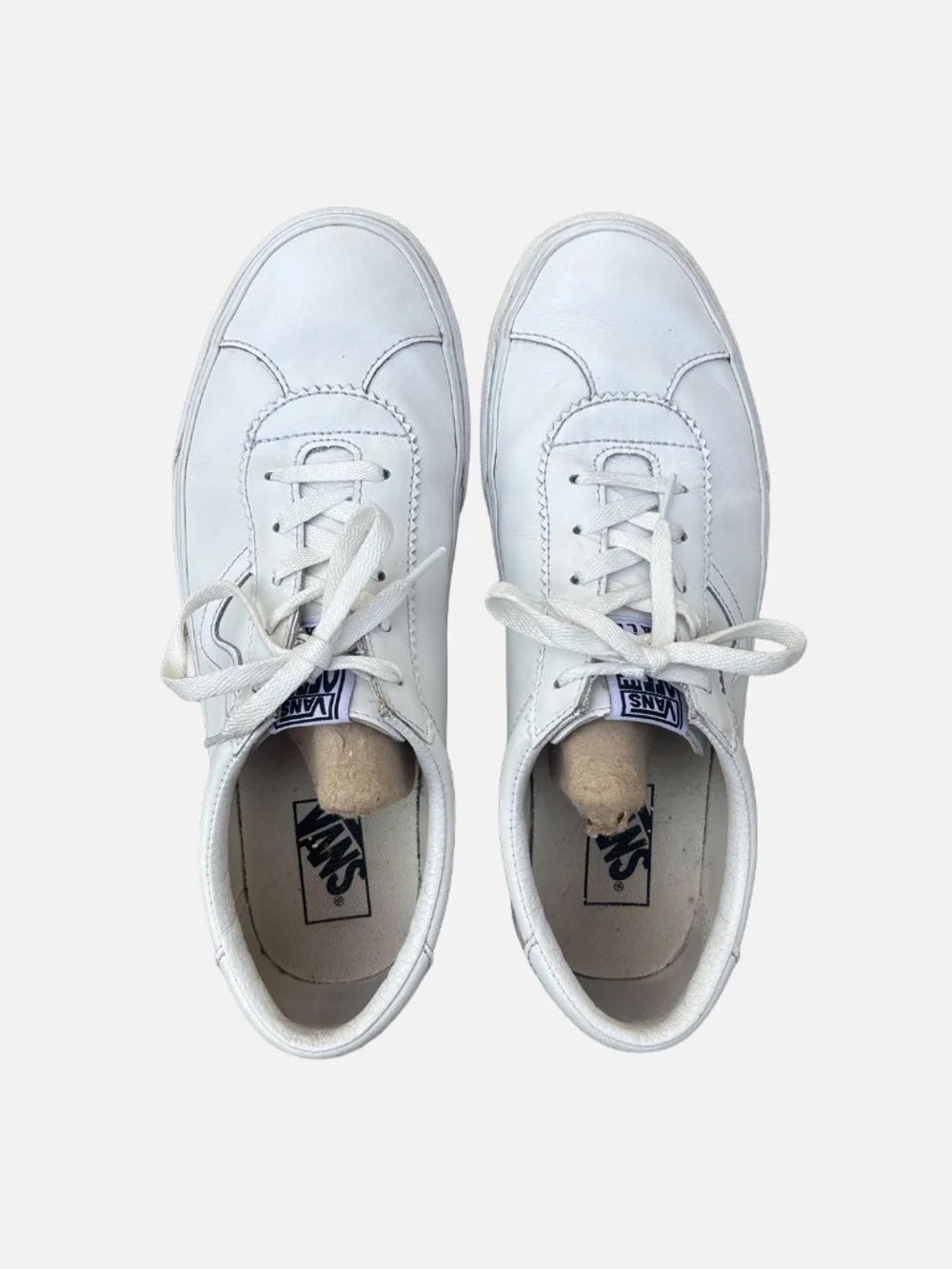 Vans white leather
